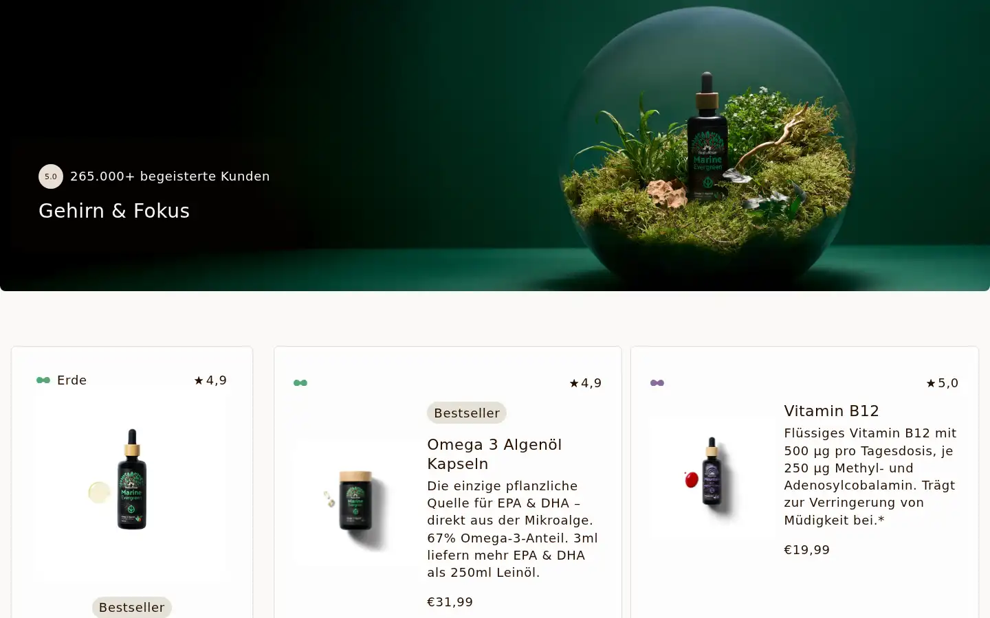 Screenshot of naturise.de
