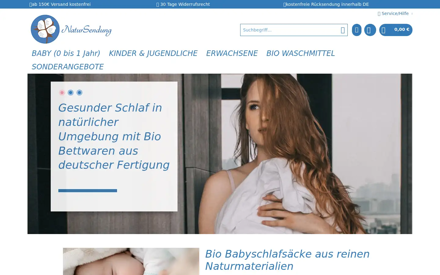 Screenshot of natursendung.de