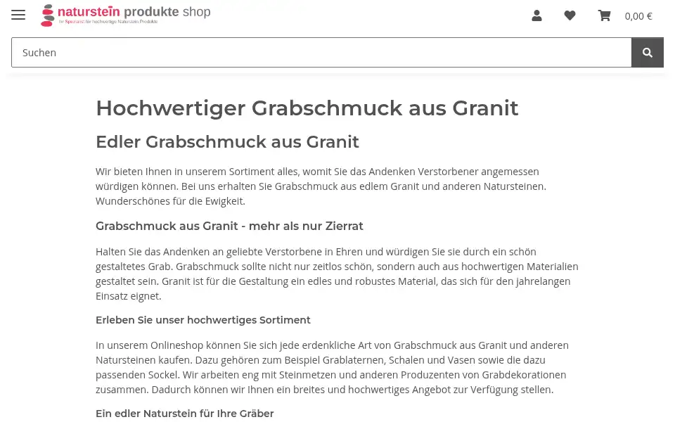 Screenshot of naturstein-produkte.eu