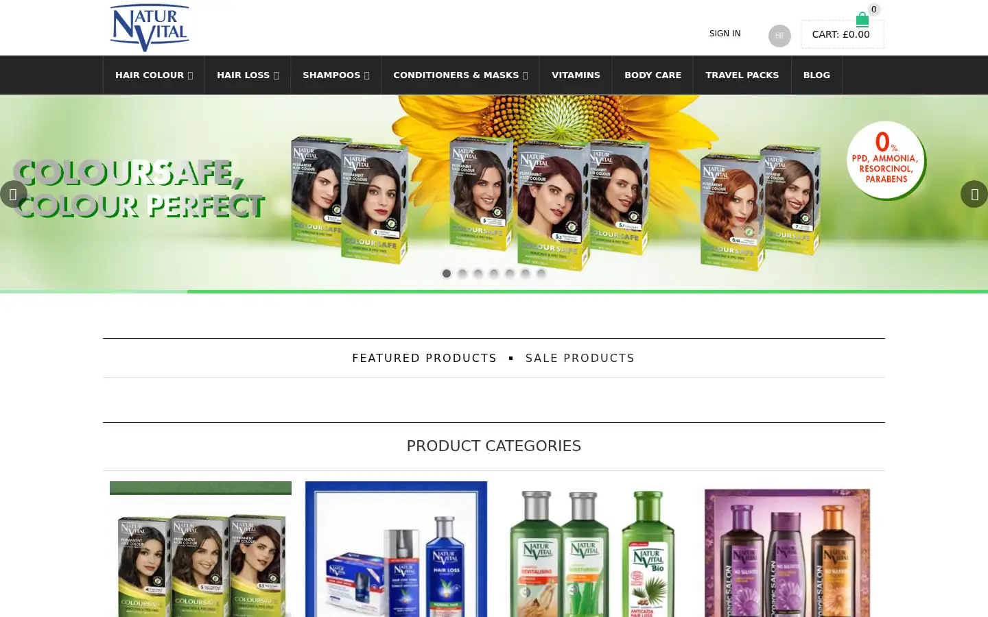 Screenshot of naturvital.co.uk