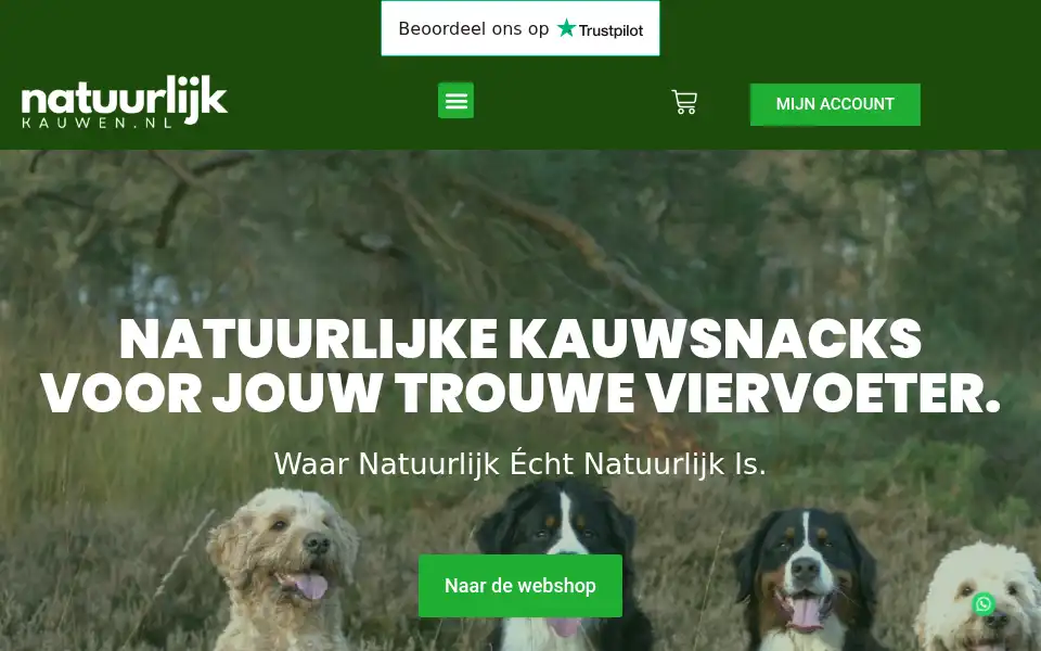 Screenshot of natuurlijkkauwen.nl