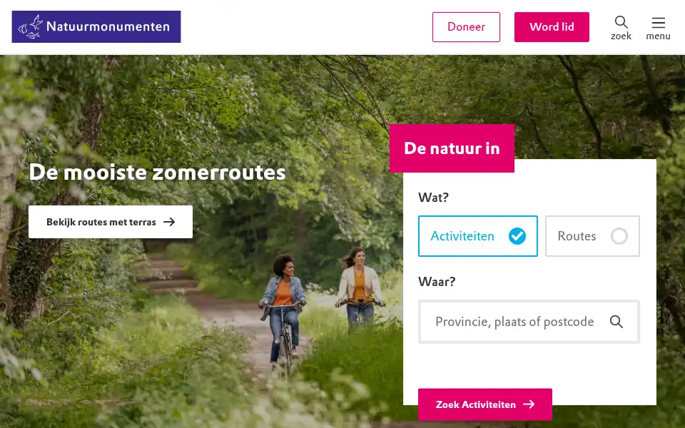 Screenshot of natuurmonumenten.nl