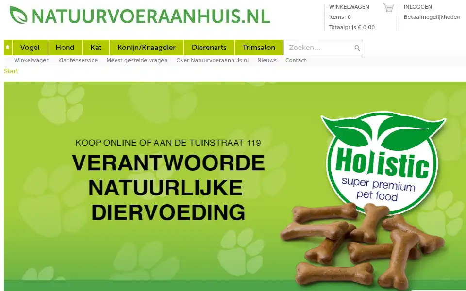 Screenshot of natuurvoeraanhuis.nl