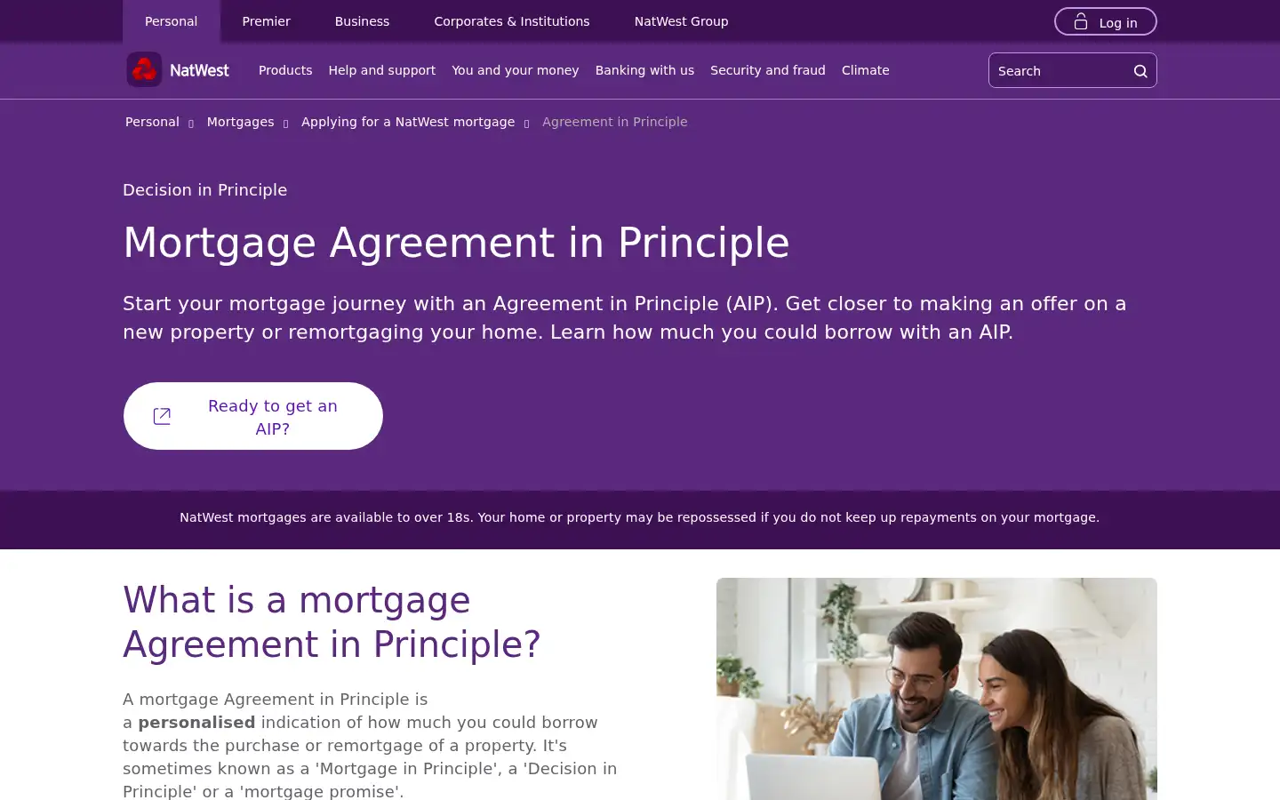 Screenshot of natwest.com