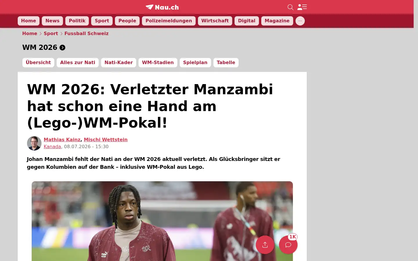 Screenshot of nau.ch