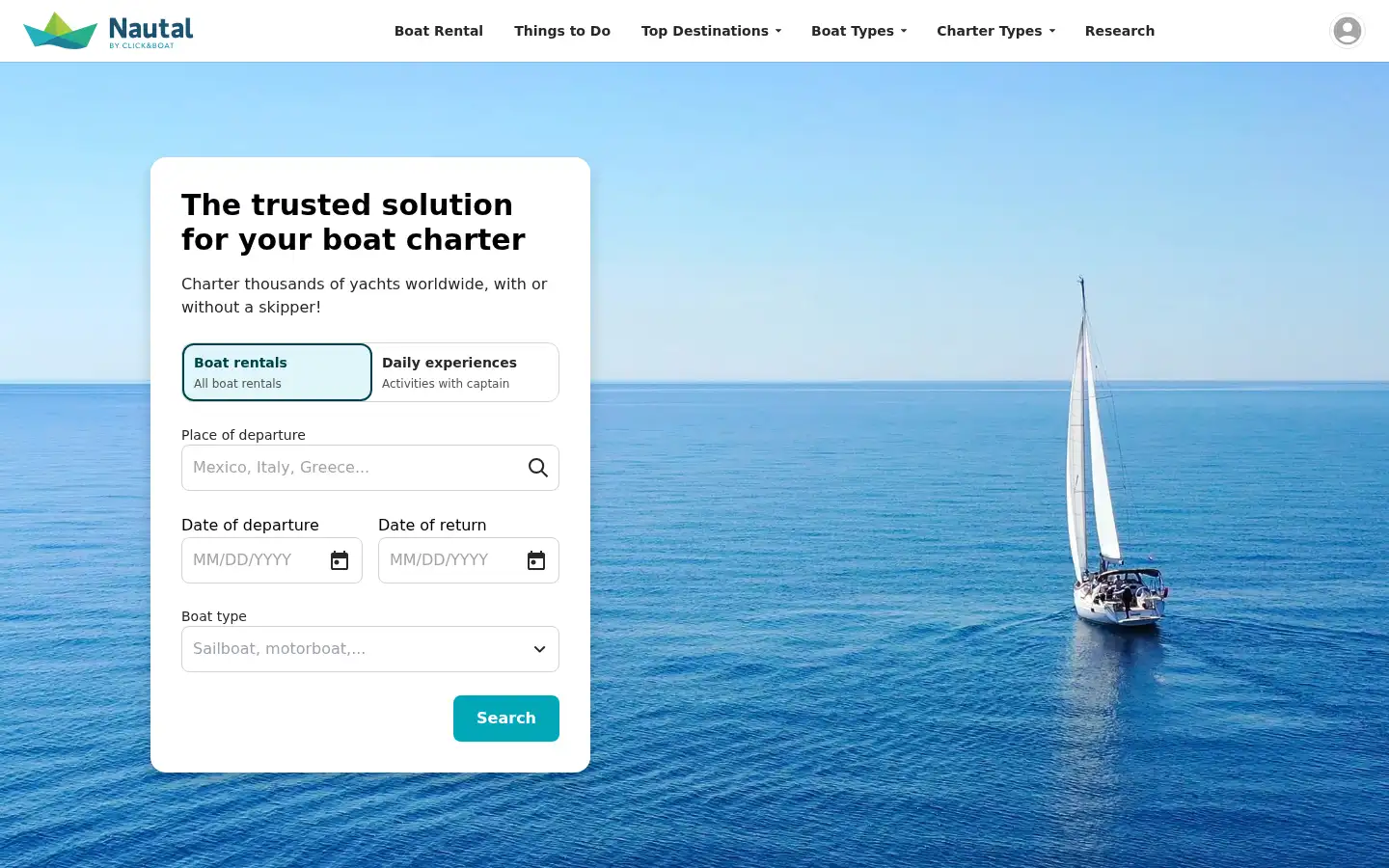Screenshot of nautal.com