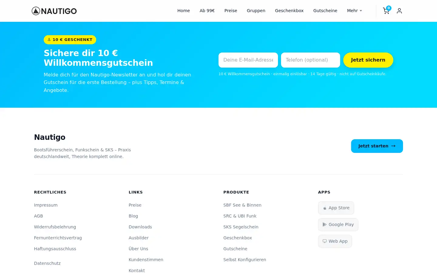 Screenshot of nautigo.org