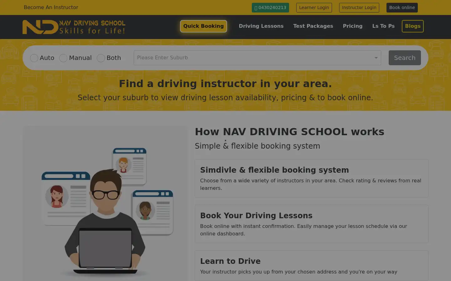 Screenshot of navdrivingschool.au