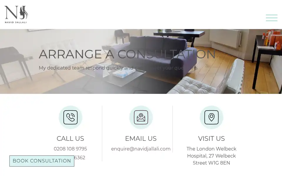 Screenshot of navidjallali.com