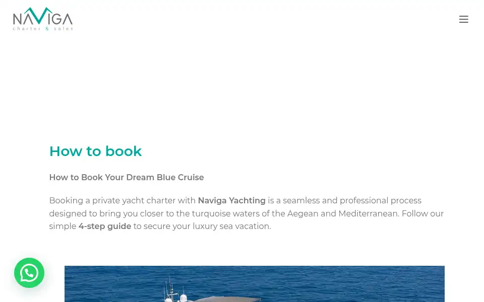 Screenshot of navigayachting.com