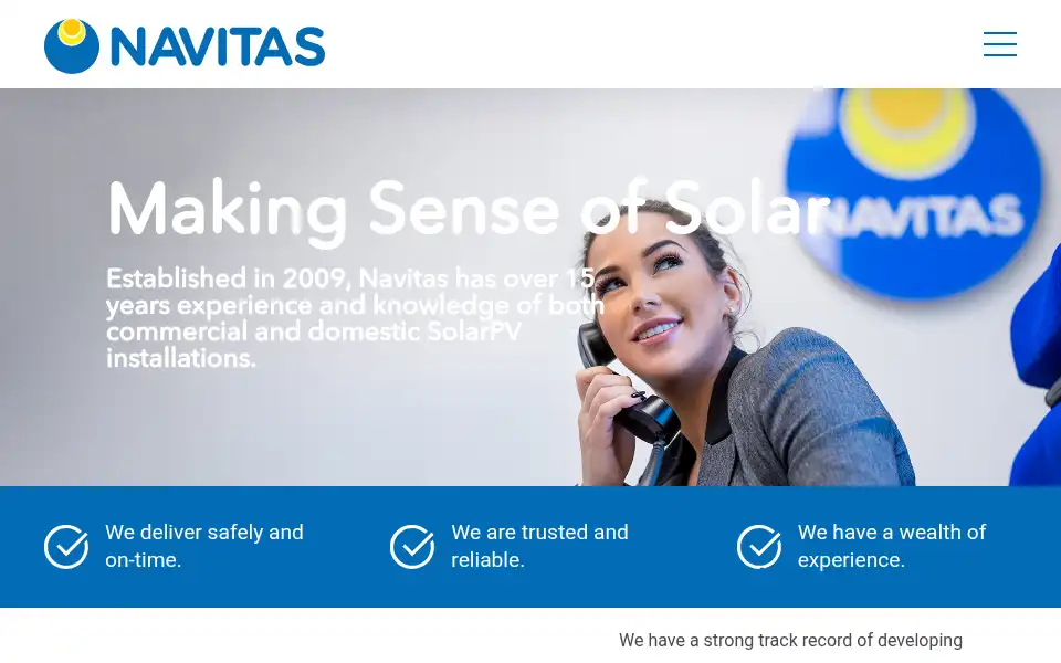 Screenshot of navitas-solar.com