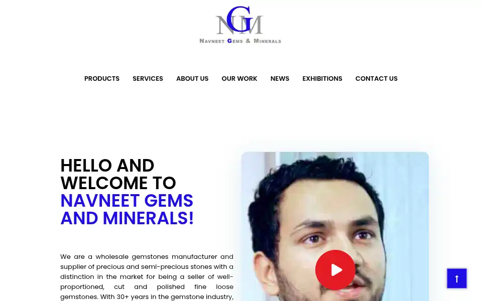 Screenshot of navneetgems.com