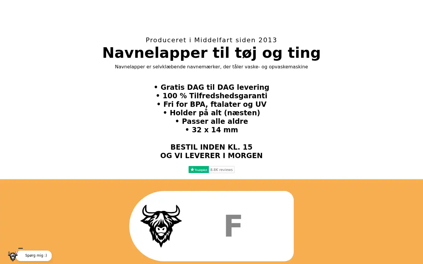 Screenshot of navnelapper.dk