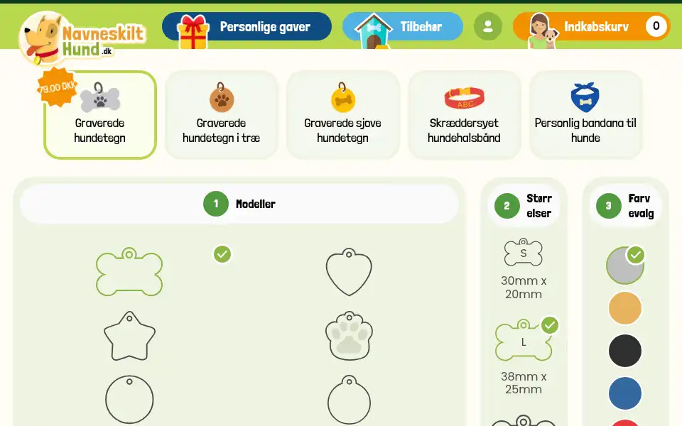 Screenshot of navneskilthund.dk