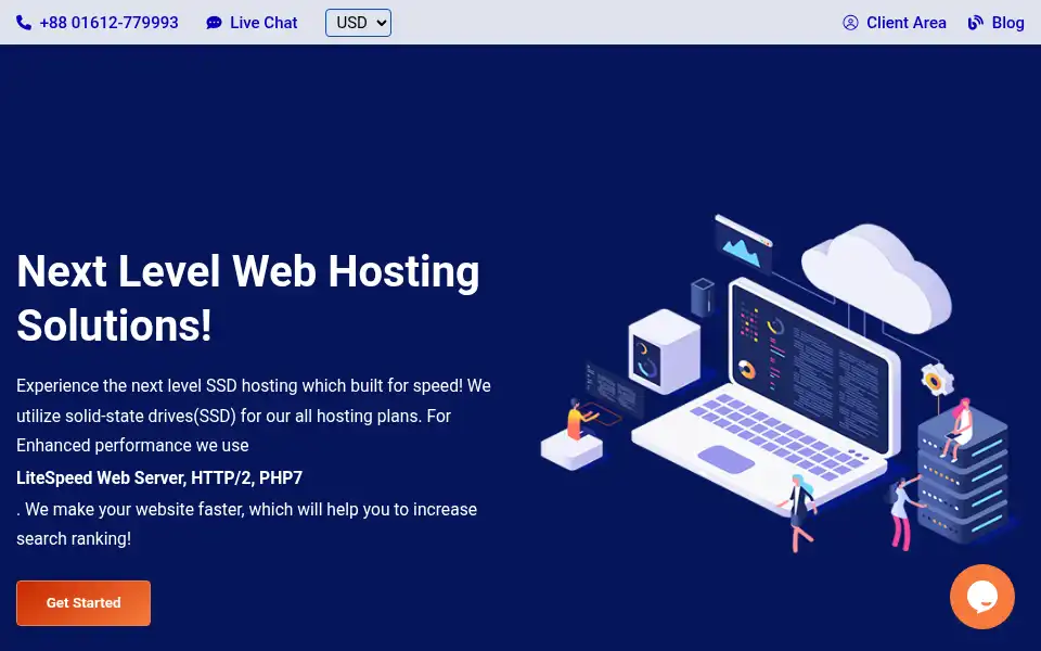 Screenshot of naxhost.com
