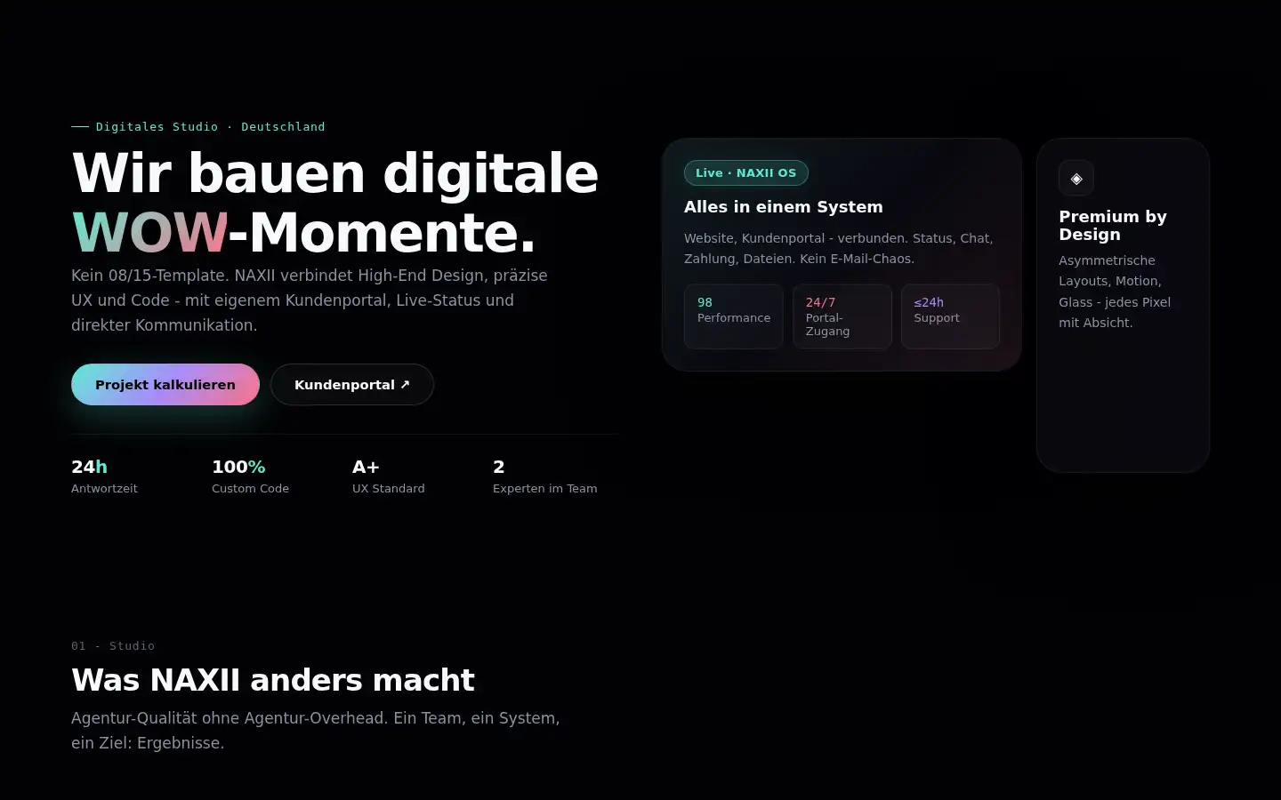 Screenshot of naxii.de
