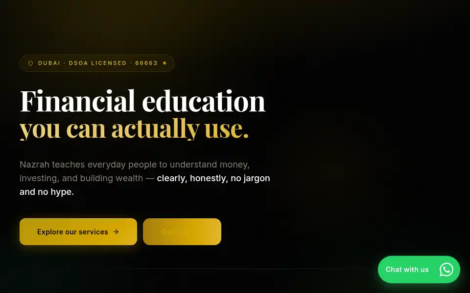 Screenshot of nazrahfinancial.com