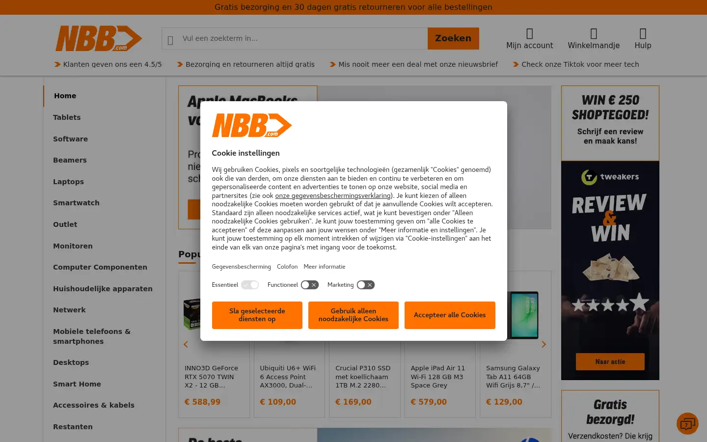 Screenshot of nbb.nl