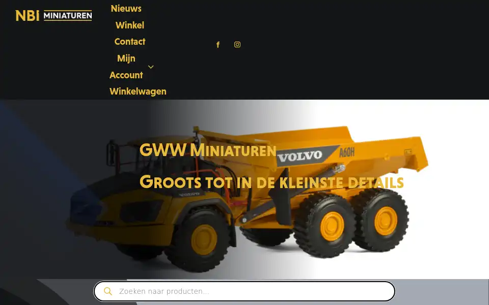 Screenshot of nbiminiaturen.nl