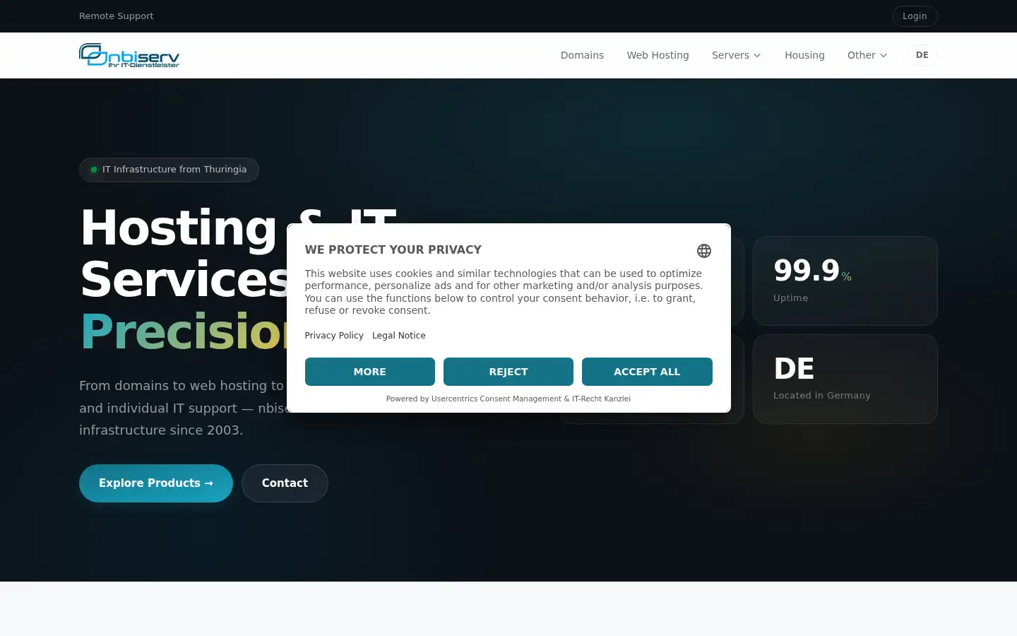 Screenshot of nbiserv.de