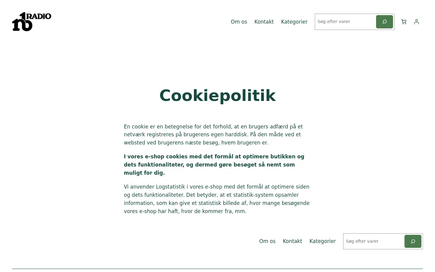 Screenshot of nbradio.dk