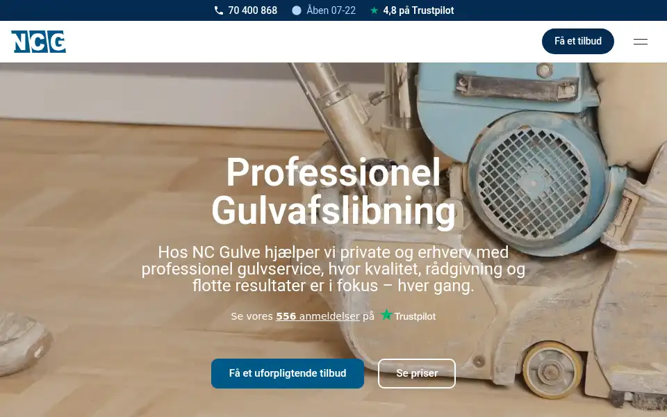 Screenshot of ncgulve.dk
