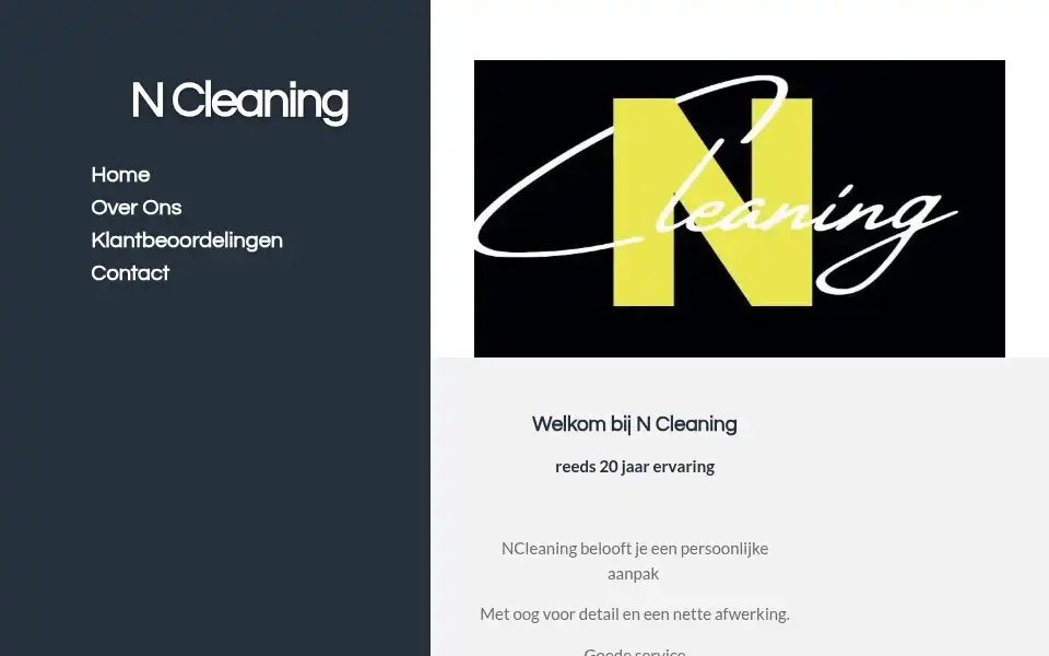Screenshot of ncleaning.be