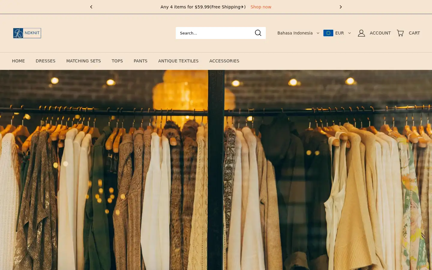 Screenshot of ndknit.com
