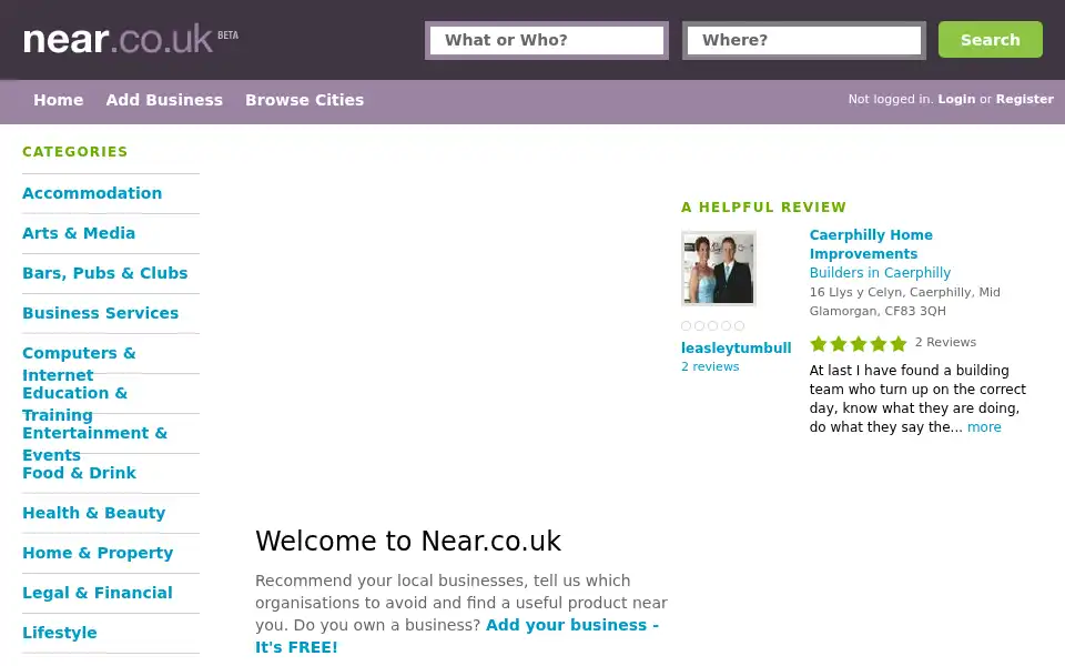 Screenshot of near.co.uk