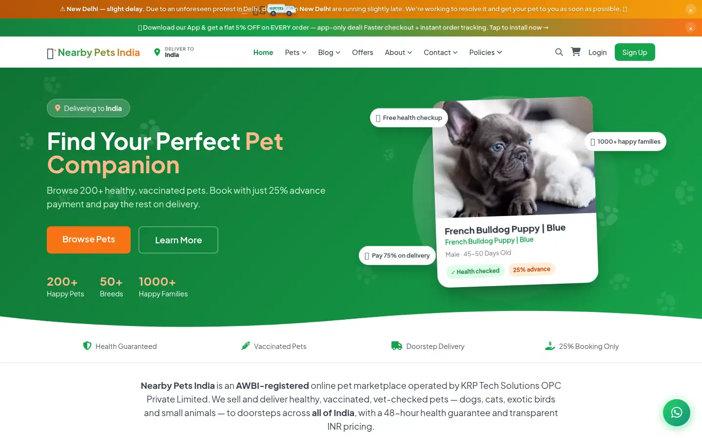 Screenshot of nearby-petstore.in