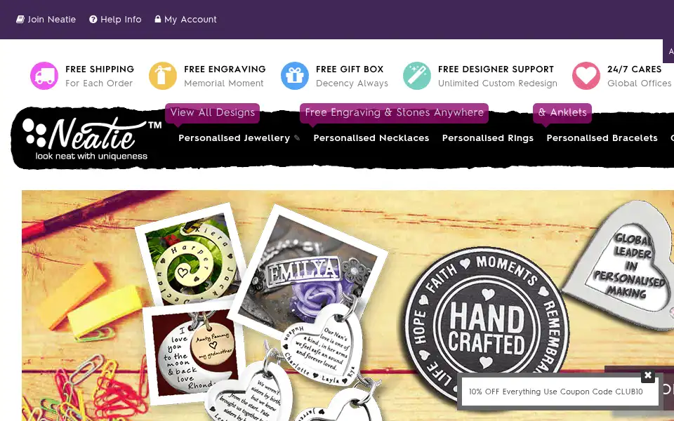 Screenshot of neatie.com