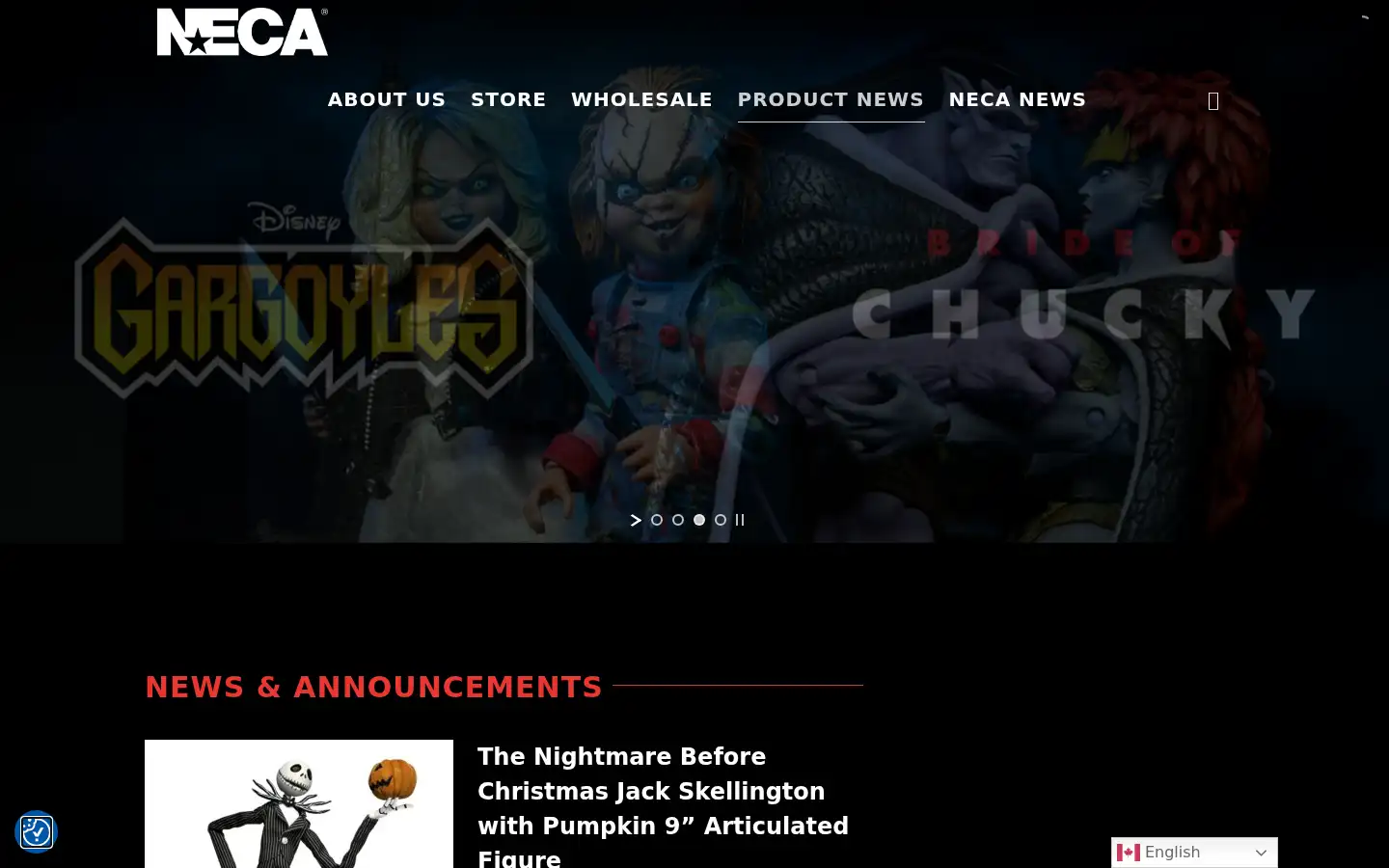 Screenshot of necaonline.com