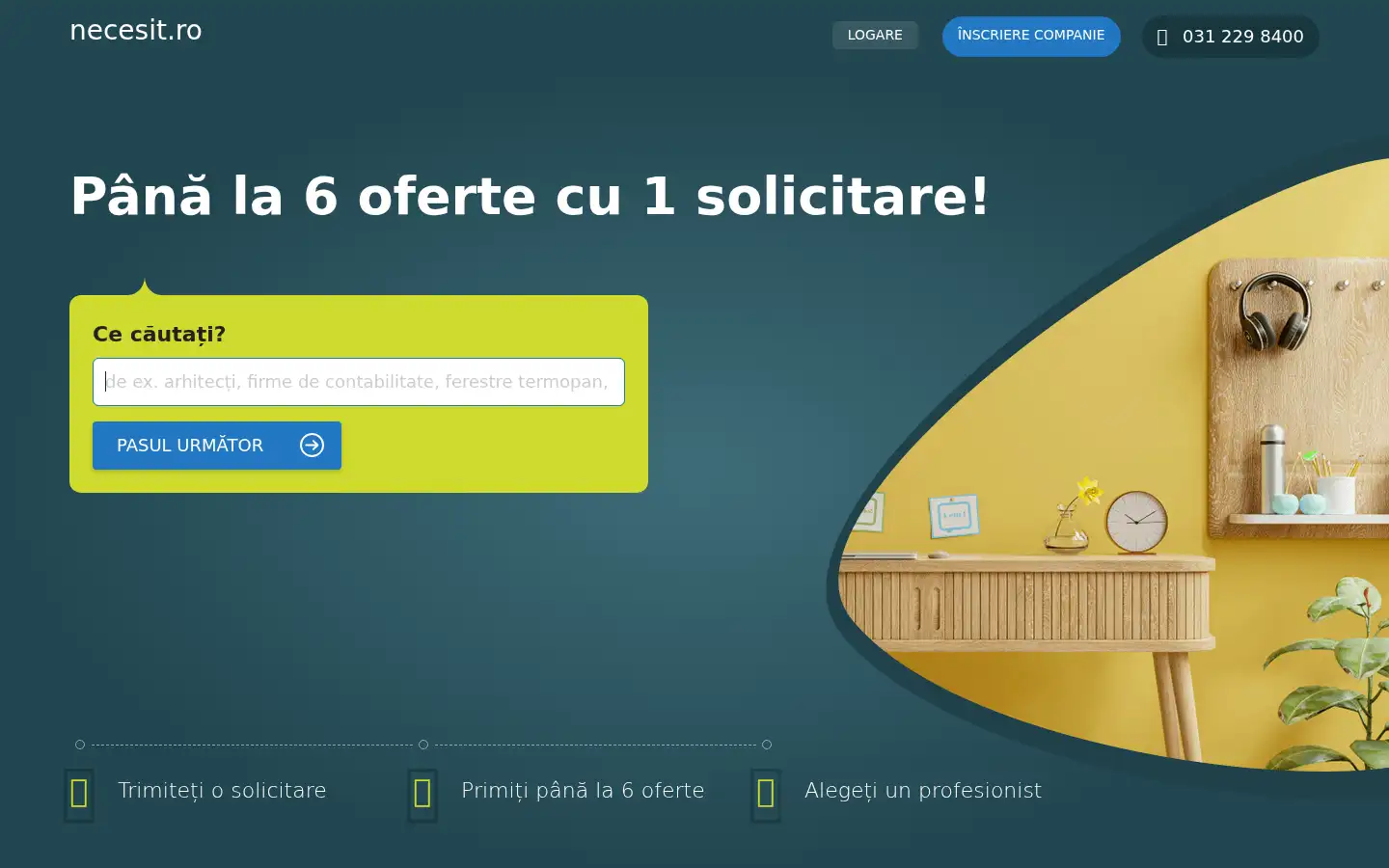 Screenshot of necesit.ro