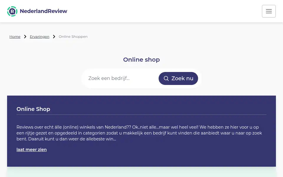 Screenshot of nederlandreview.nl