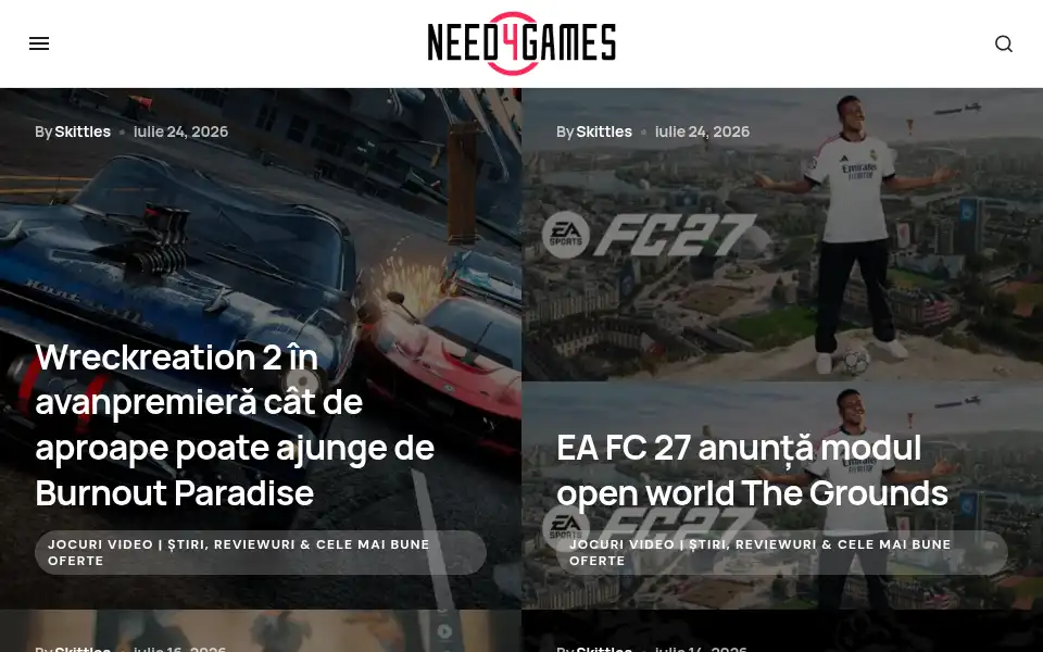Screenshot of need4games.ro