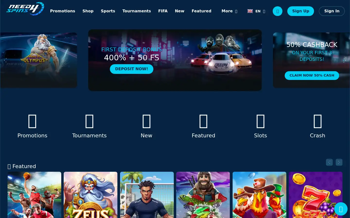 Screenshot of need4spins22.com