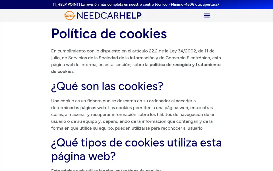 Screenshot of needcarhelp.es