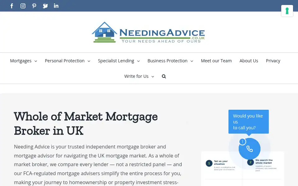 Screenshot of needingadvice.co.uk
