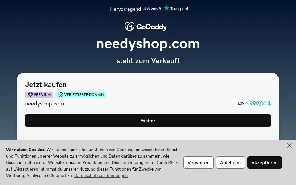 Screenshot of needyshop.com