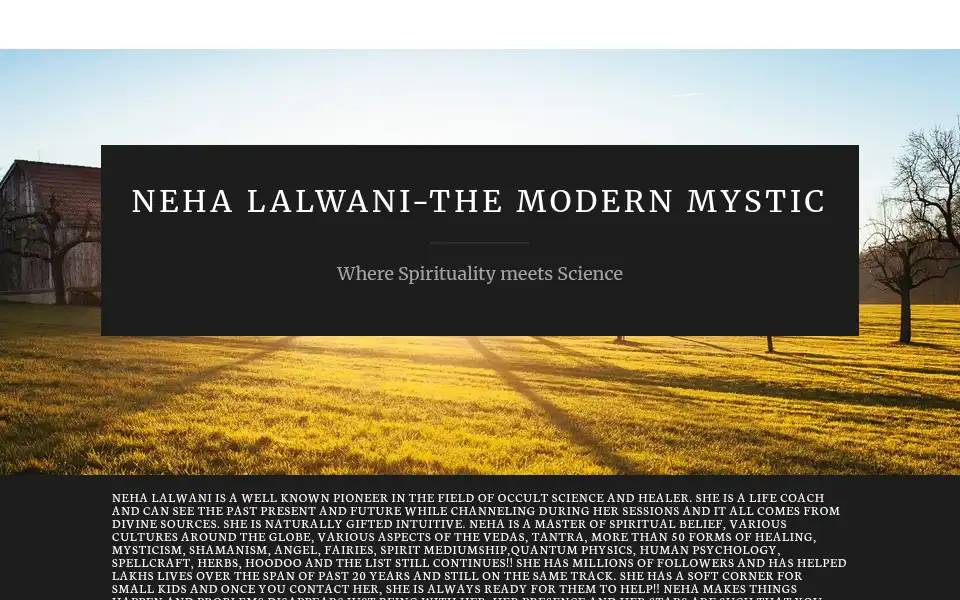 Screenshot of nehalalwanithemodernmystic.wordpress.com