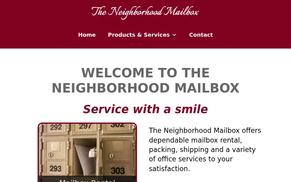 Screenshot of neighborhoodmailbox.com