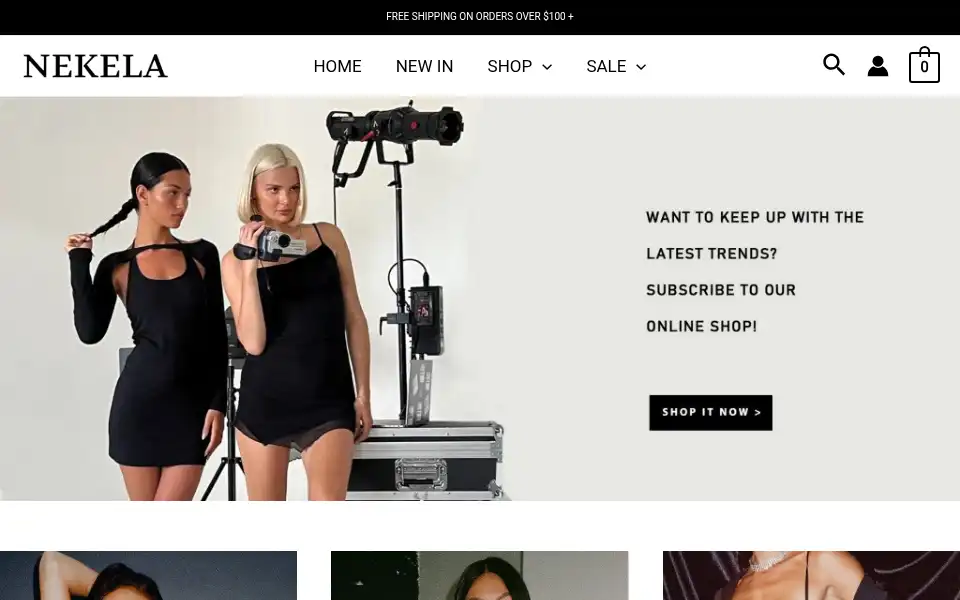 Screenshot of nekela.com