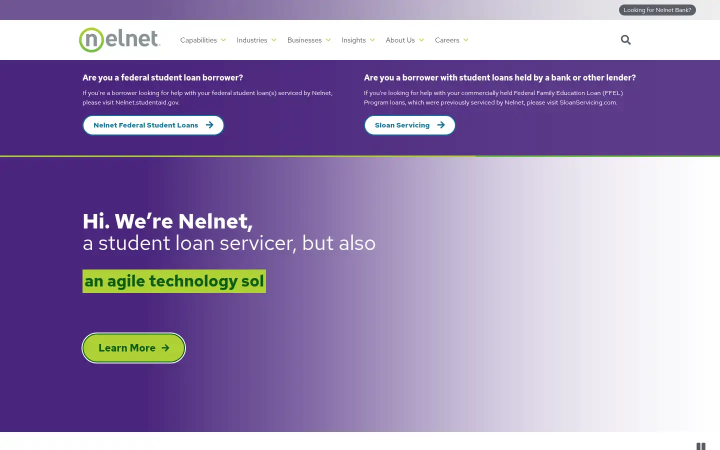 Screenshot of nelnet.com