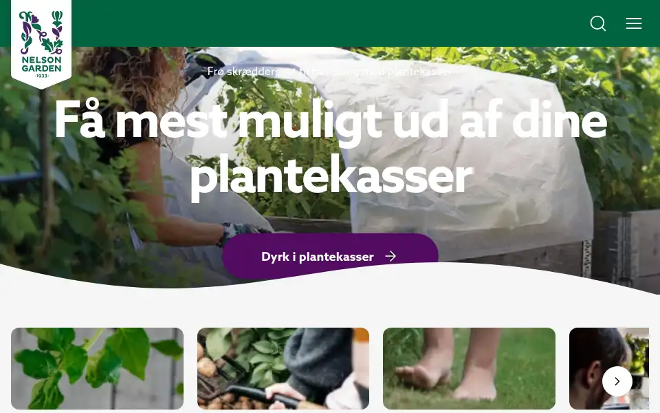 Screenshot of nelsongarden.dk