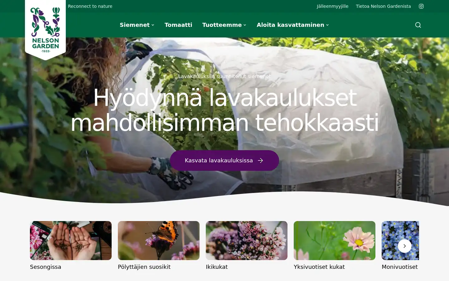 Screenshot of nelsongarden.fi