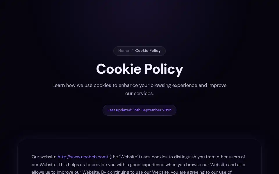 Screenshot of neobcb.com