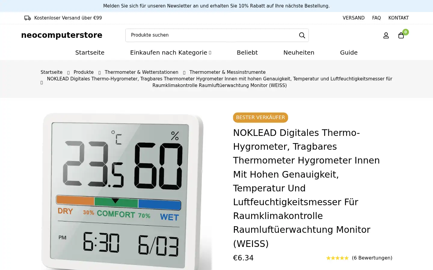 Screenshot of neocomputerstore.de