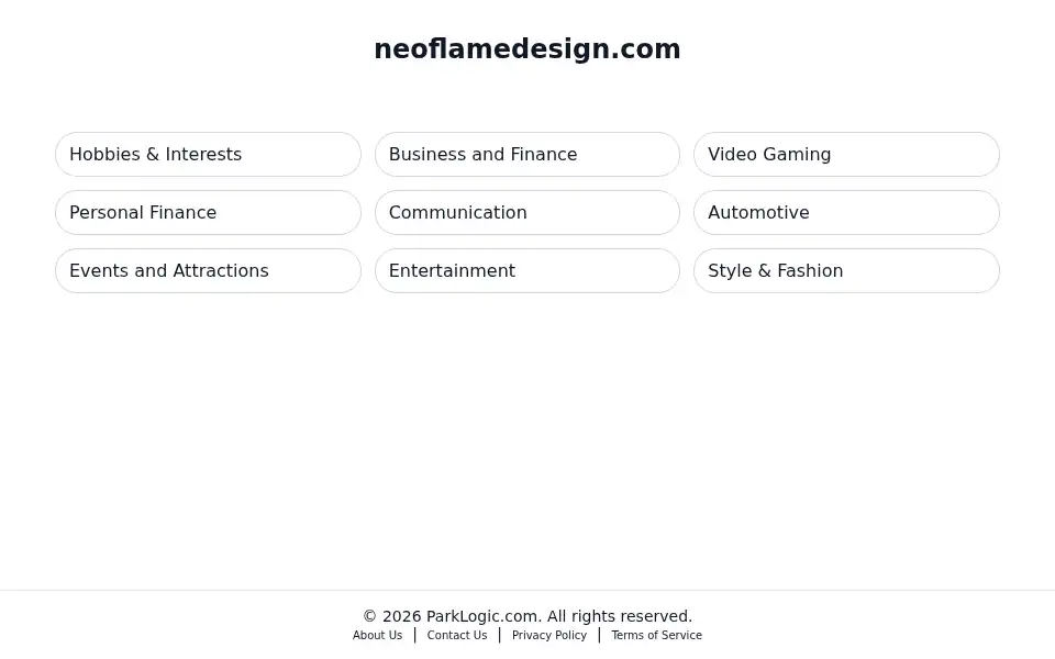 Screenshot of neoflamedesign.com