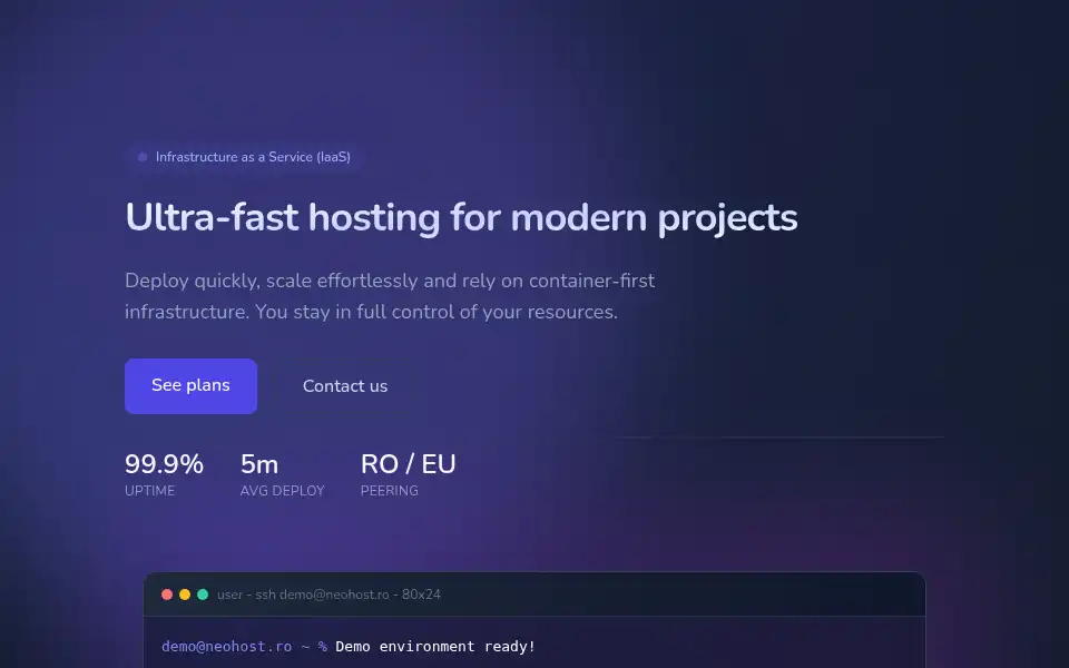 Screenshot of neohost.ro
