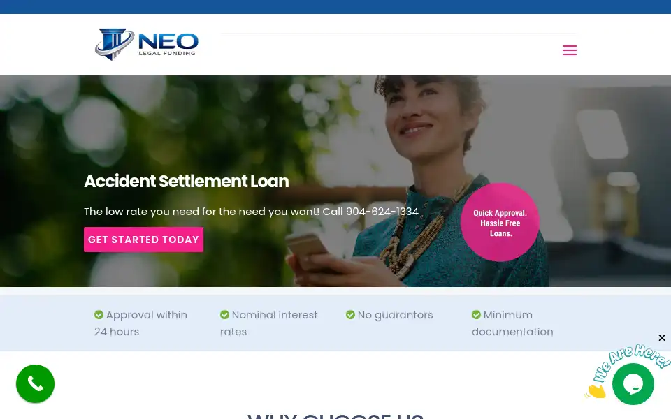 Screenshot of neolegalfunding.com